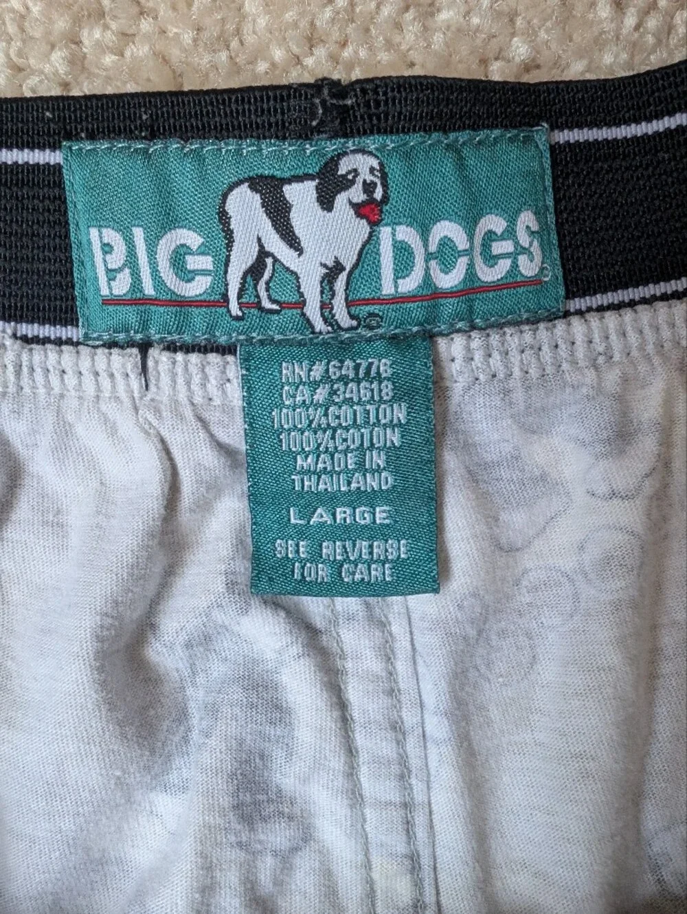Vintage 90s BIG DOGS Chippendogs Pajama Sleep Lounge Under Shorts